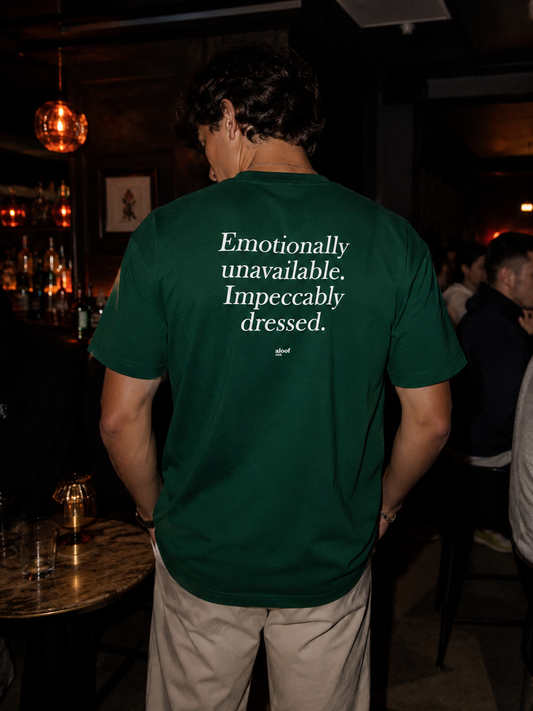 Emotionally unavailable. Impeccably dressed.